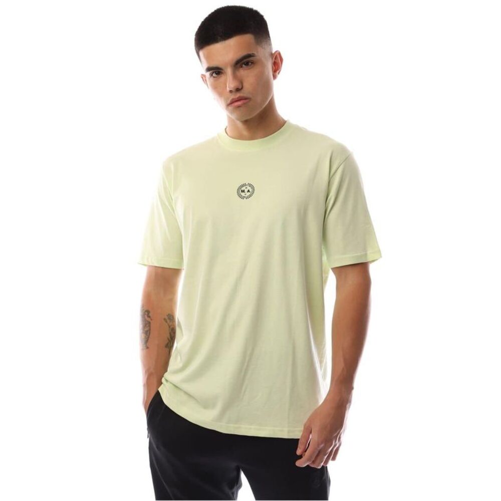 Marshall Artist Mens Logo Jersey Regular T-Shirt / Lime
